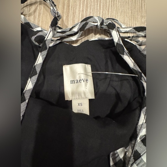 Anthropologie Maeve Apron-Style Gingham Mini Dress - Picture 4 of 8